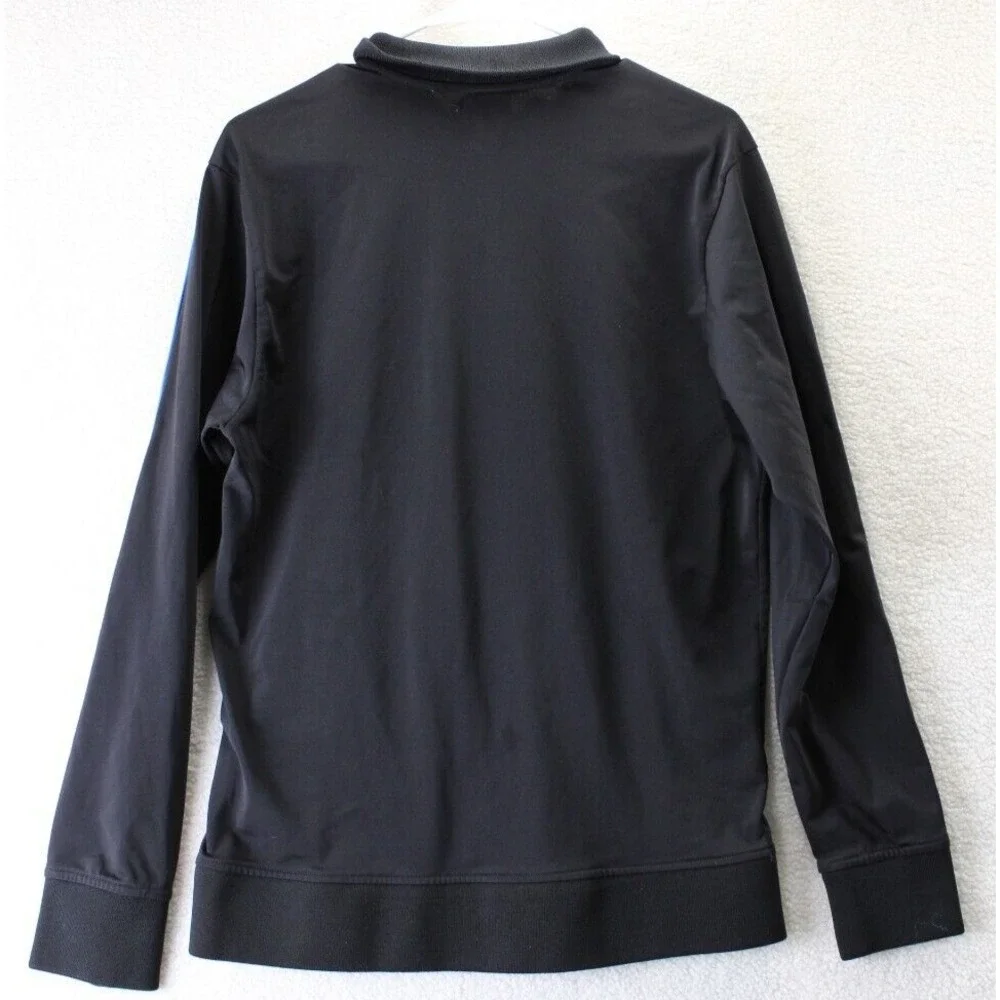 The North Face Mens Track Jacket Black Blue Trim‎ Full Zip Athletic Size M